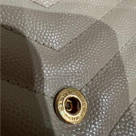 YSL cassandre flap large wallet on chain beige - Picture 9 of 16